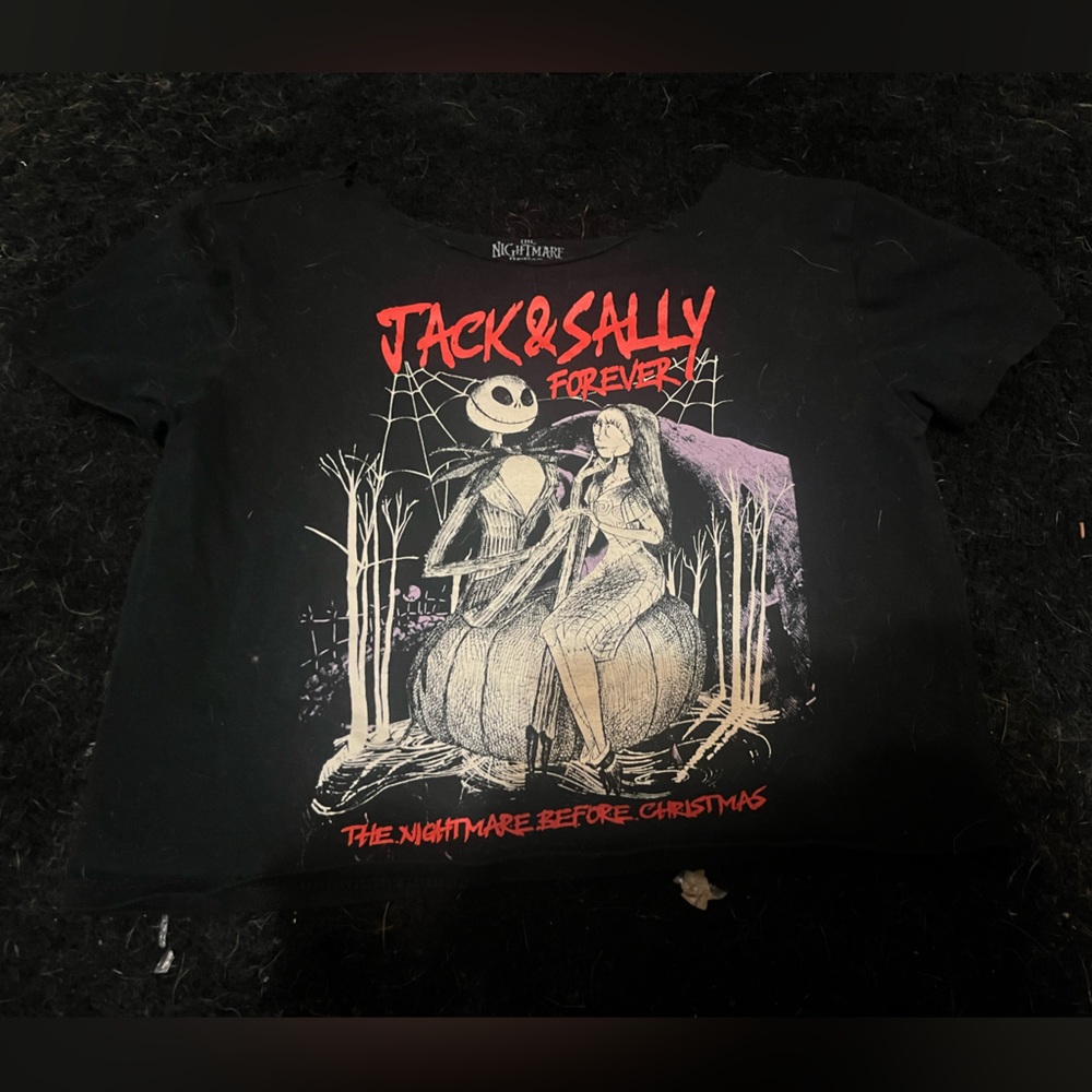 Jack and Sally Cropped T-Shirt